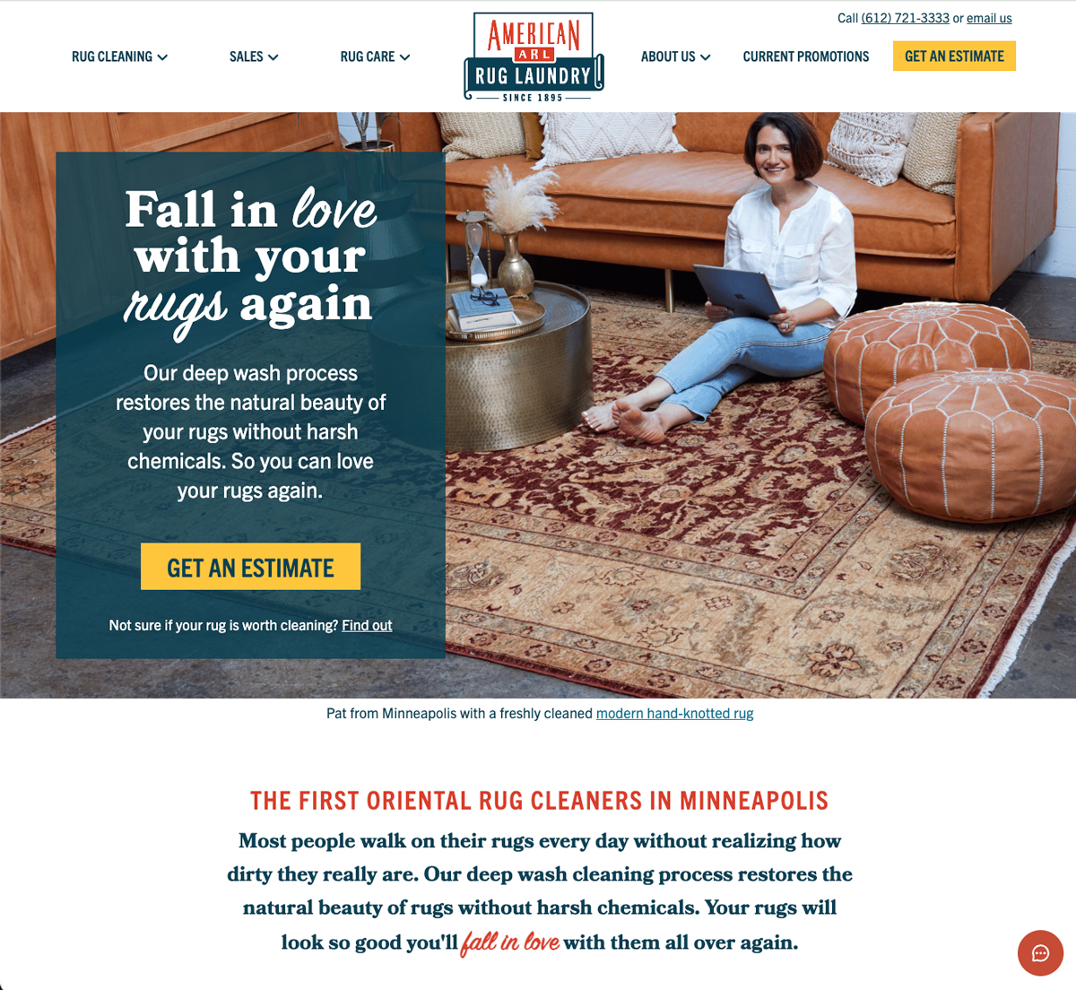 American Rug Laundry Website